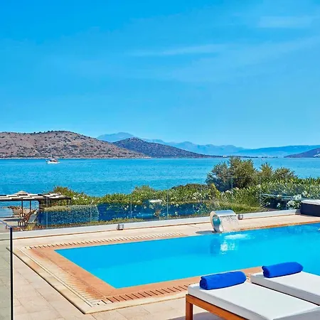 Beautiful Crete 4 Bedrooms Cretan Seafront Private Pool Close To Town Elounda